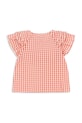 Fete Konges Sløjd camasa de bumbac pentru copii KIM FRILL SS SHIRT GOTS KS102306 roz