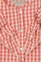 Konges Sløjd koszula bawełniana dziecięca KIM FRILL SS SHIRT GOTS różowy KS102306
