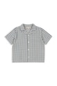 Детская хлопковая рубашка Konges Sløjd KIM SS SHIRT GOTS KS102301 голубой SS25
