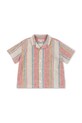 Παιδικό λινό πουκάμισο Konges Sløjd VENICE SS SHIRT KS102448 ροζ SS25