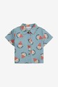 Bobo Choses cămașă din bumbac pentru bebeluși Morning Egg 125AB026 albastru SS25