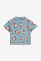 Băieți Bobo Choses cămașă din bumbac pentru bebeluși Morning Egg 125AB026 albastru