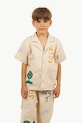 Tinycottons camasa de bumbac pentru copii ARTSY TREE SHIRT scurt bej SS25.201