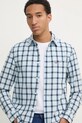 Tommy Jeans cămașă din bumbac cu modele albastru DM0DM21115