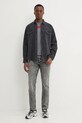 Hugo Blue cămașă din denim 50534179 gri SS25