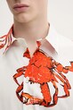 MSGM camasa din bumbac 3840ME12.257051 alb