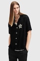AllSaints camicia WISH corta nero M027SB