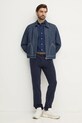 Βαμβακερό πουκάμισο Polo Ralph Lauren 710945315 σκούρο μπλε SS25