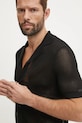 Πουκάμισο Calvin Klein μαύρο KM0KM01087