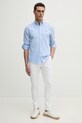 Хлопковая рубашка Tommy Hilfiger MW0MW37548 голубой SS25