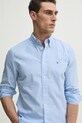 Хлопковая рубашка Tommy Hilfiger голубой MW0MW37548