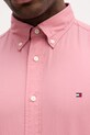 Хлопковая рубашка Tommy Hilfiger MW0MW37550 розовый