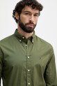 Tommy Hilfiger košulja za muškarce od pamuka zelena MW0MW37550