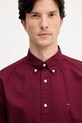 Tommy Hilfiger camicia in cotone granata MW0MW37550