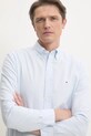 Хлопковая рубашка Tommy Hilfiger casual голубой MW0MW37571