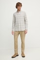Tommy Hilfiger camasa din amestec de in MW0MW37573 bej SS25