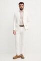 Odzież Tommy Hilfiger koszula z domieszką lnu MW0MW37574 beżowy
