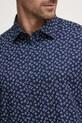 Tommy Hilfiger cămașă din bumbac MW0MW37594 bleumarin SS25