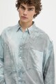Πουκάμισο με μείγμα από λινό IRO μπλε MP18NARCISSE