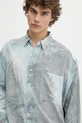 Πουκάμισο με μείγμα από λινό IRO μπλε MP18NARCISSE