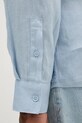 Сорочка з льону Armani Exchange XM001221.AF14619 блакитний