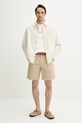 A.P.C. cămașă din bumbac surchemise basile brodee poitrine COGBJ.H02918 bej SS25