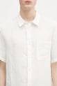 A.P.C. linen shirt chemisette bellini logo white LIAEK.H12551