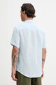 Abbigliamento A.P.C. camicia di lino chemisette bellini logo LIAEK.H12551 blu