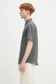 Lněná košile A.P.C. chemisette bellini logo LIAEK.H12551 šedá SS25
