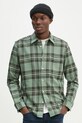 Marc O'Polo camasa din bumbac cu modele verde 520732042090