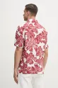 Льняная рубашка Marc O'Polo 523721341134 красный SS25