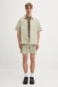 Represent koszula bawełniana Short Sleeve Cotton Overshirt MLM21482.25 beżowy