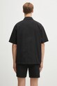 Odzież Represent koszula bawełniana Short Sleeve Cotton Overshirt MLM21482.02 czarny