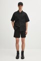 Represent koszula bawełniana Short Sleeve Cotton Overshirt MLM21482.02 czarny