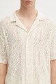 Represent cămașă All Over Crochet Shirt bej MLM3837.26