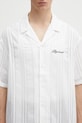 Bavlněná košile Represent Embroidered Bowling Shirt bílá MLM2967.31