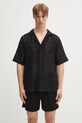Represent koszula All Over Crochet Shirt gładkie czarny MLM3837.01