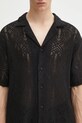 Represent koszula All Over Crochet Shirt czarny MLM3837.01