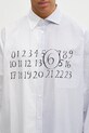 MM6 Maison Margiela camasa din bumbac alb SH0DT0025
