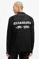 Πουκάμισο AllSaints TROYA M106SB μαύρο SS25