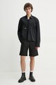 Vlněná košile Heliot Emil SS25.M.05.060.BLK01 černá SS25