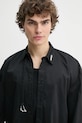 Heliot Emil wool shirt black SS25.M.05.060.BLK01