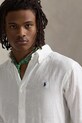 Lanena košulja Polo Ralph Lauren Long Sleeve Sport Shirt bijela 710966294