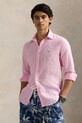 Polo Ralph Lauren koszula lniana Long Sleeve Sport Shirt regular różowy 710966294