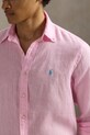 Polo Ralph Lauren koszula lniana Long Sleeve Sport Shirt różowy 710966294