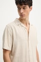 Košile s příměsí lnu Lindbergh béžová 30.203595A.LT.STONE