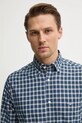Хлопковая рубашка Gant 3250002 тёмно-синий SS25