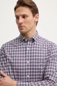 Хлопковая рубашка Gant 3250002 бордо