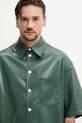 Nanushka cămașă AKSEL NM25RSTP02467 verde
