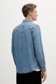 Одежда Джинсовая рубашка United Colors of Benetton 5RZKUQ03F голубой